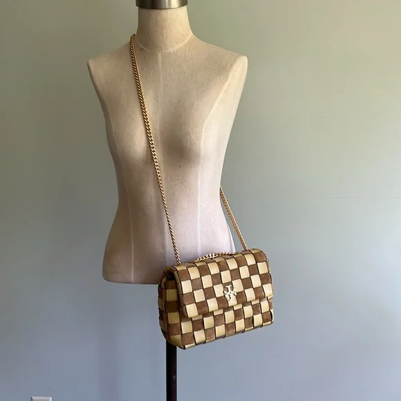 Tory Burch Kira Small Woven Convertible Shoulder Bag/Crossbudy - Picture 6 of 13